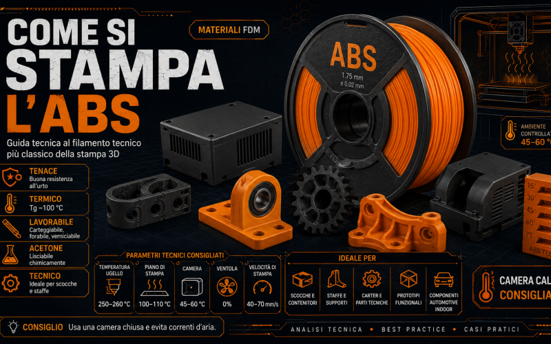 Come si stampa l’ABS – La Bibbia dei materiali per la Stampa 3D