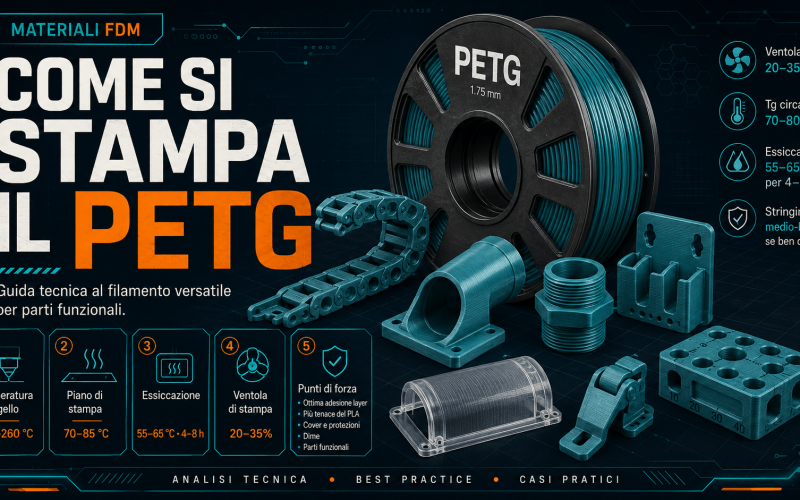 Come si stampa il PETG – La Bibbia dei materiali per la Stampa 3D