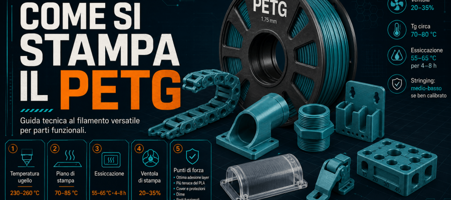 Come si stampa il PETG – La Bibbia dei materiali per la Stampa 3D