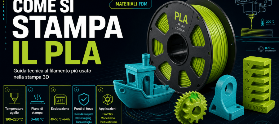 Come si stampa il PLA – La Bibbia dei materiali per la Stampa 3D