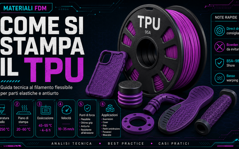 Come si stampa il TPU – La Bibbia dei materiali per la Stampa 3D