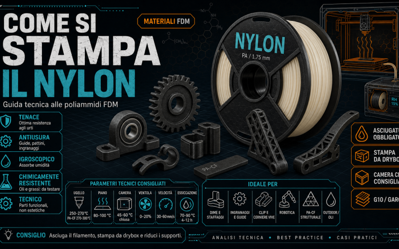 Come si stampa il NYLON – La Bibbia dei materiali per la Stampa 3D