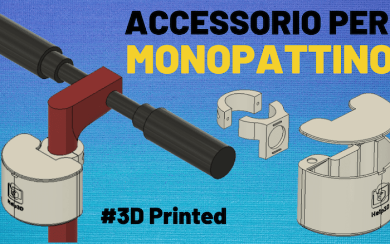 Portaoggetti modulare per monopattino in 3D