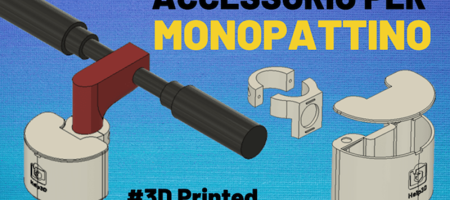 Portaoggetti modulare per monopattino in 3D