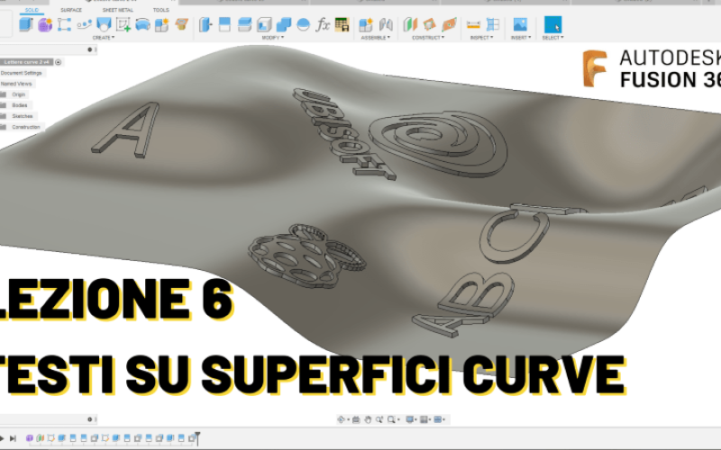 Testi in Fusion 360 su superfici curve