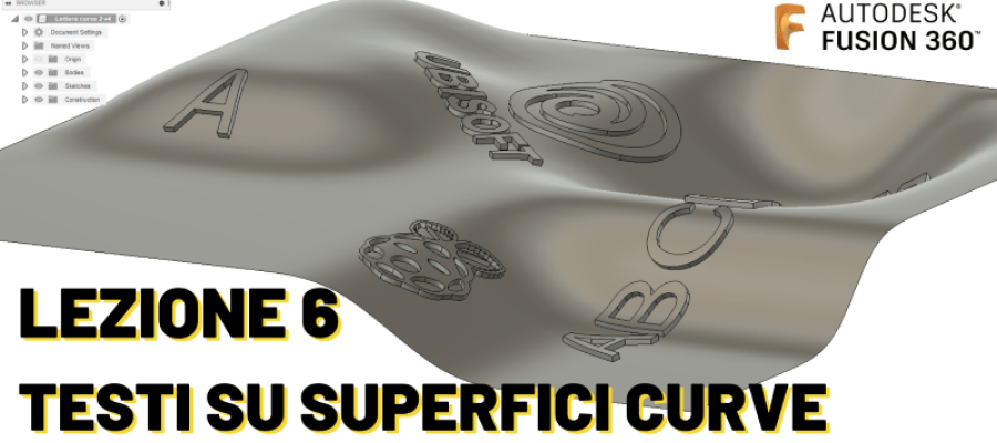 Testi in Fusion 360 su superfici curve