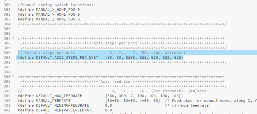Impostare il valore step/mm – Parte 1